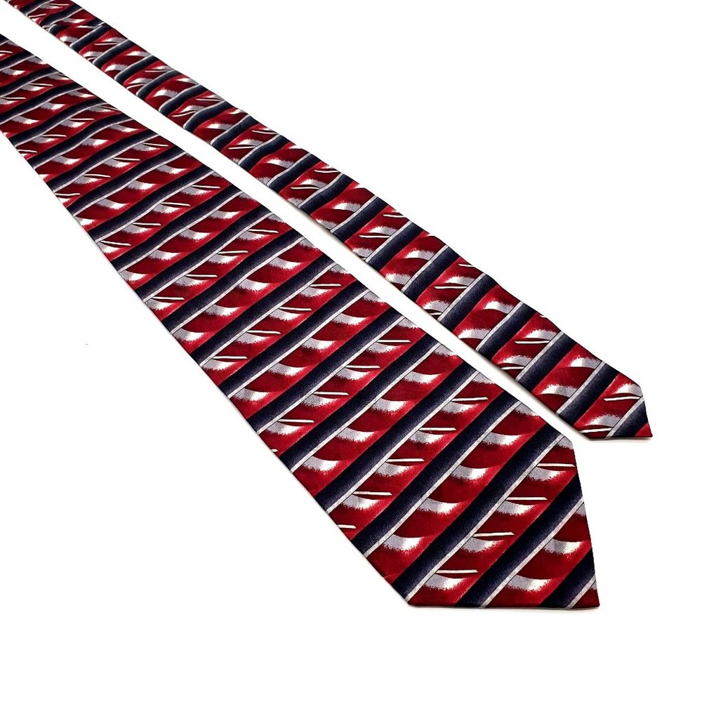 Signorcelli Mens Necktie Designer Maroon Black Accessory Office Work Casual Dad